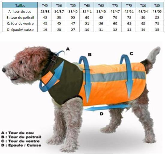 Dog angel taille