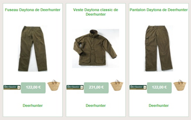 Daytona  fuseau pantalon veste deerhunter