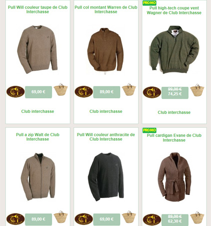 Pulls club inter chasse