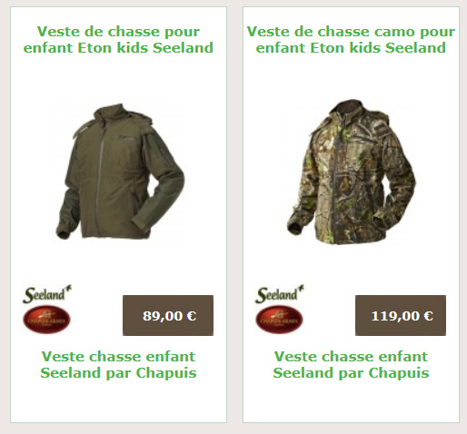 Veste chasse junior hot sale